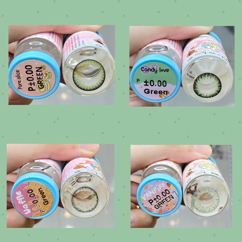 50 Mẫu lens Xanh lá-Green HOT_0 độ