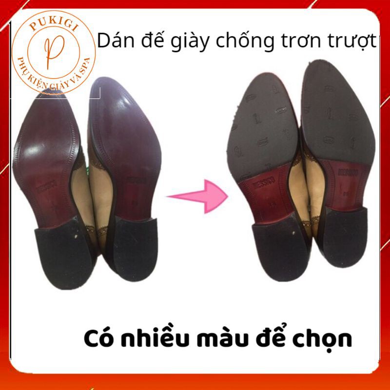 Dán đế giày cao cấp Topy đủ bộ 4 miếng( trước dày 1mm sau dày 2,5mm) tặng keo dán giày | Dán đế giày chống trượt