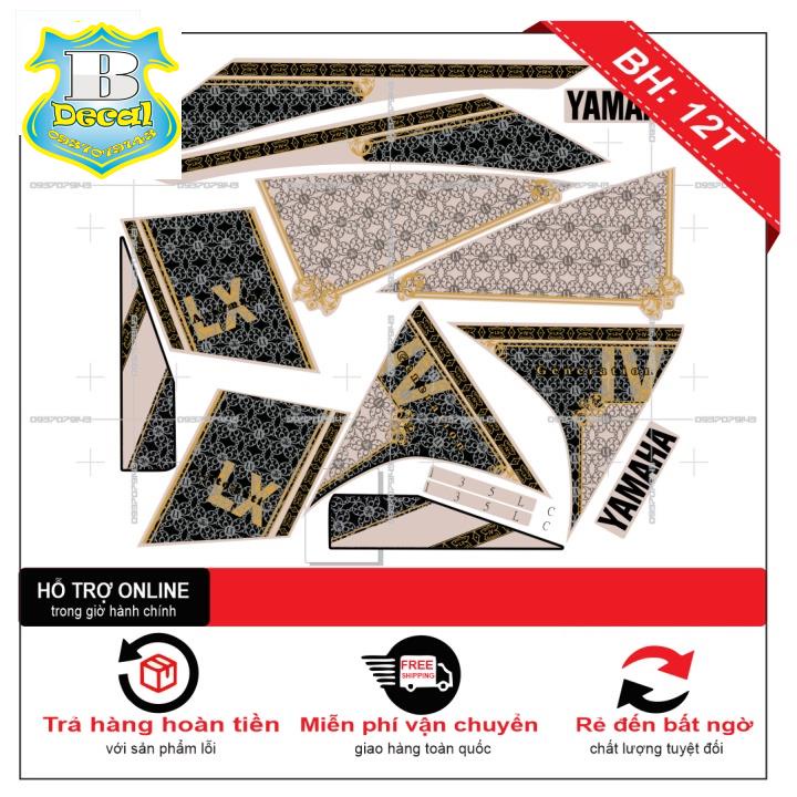 ( Quí khách vui lòng mang ra tiệm cho thợ dán ) Tem NOUVO 4 LX MÀU KEM [Bi Decal]