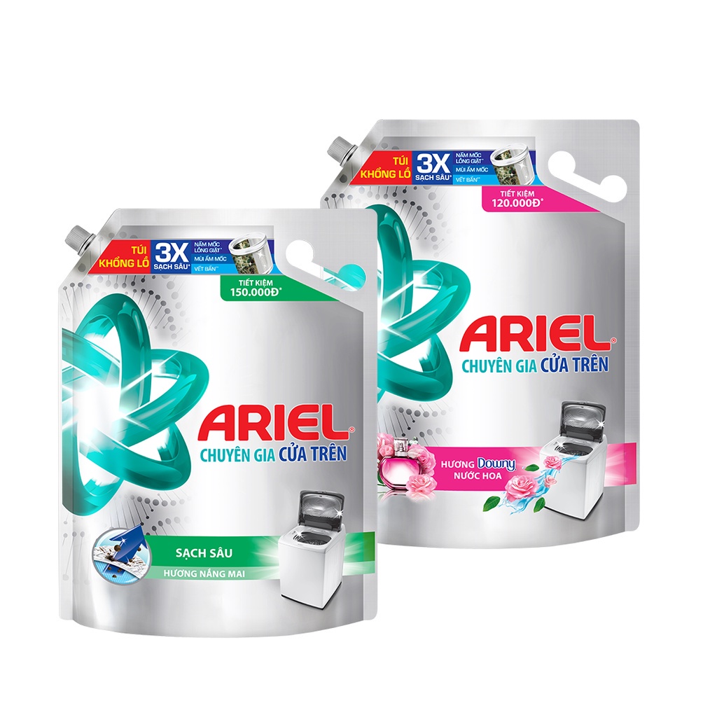 Nước Giặt ARIEL Nắng Mai 4.1kg/ Hương Downy 3.9KG: Sạch Bẩn Nắng Sớm 4.1 kg