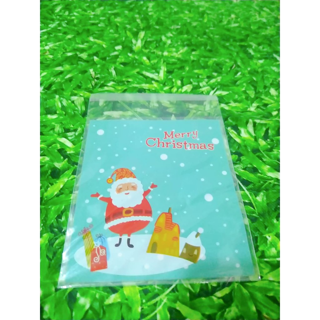 10 cái túi dán bánh quy Noel ⚡ CAO CẤP ⚡ túi đựng bánh quy giáng sinh đơn giản tiện lợi dễ sử dụng