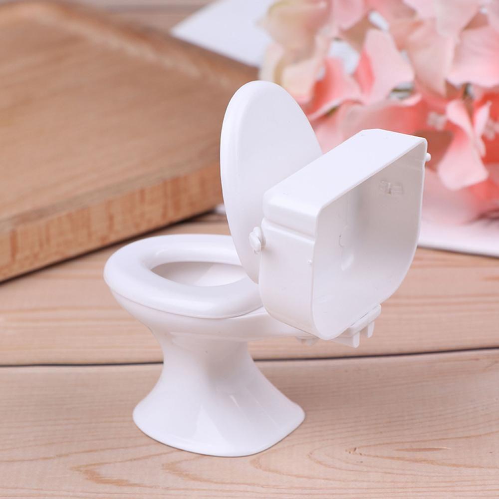 1 Đồ trang trí Toilet Mini Trang Trí Nhà Búp Bê Phong Cách Vintage