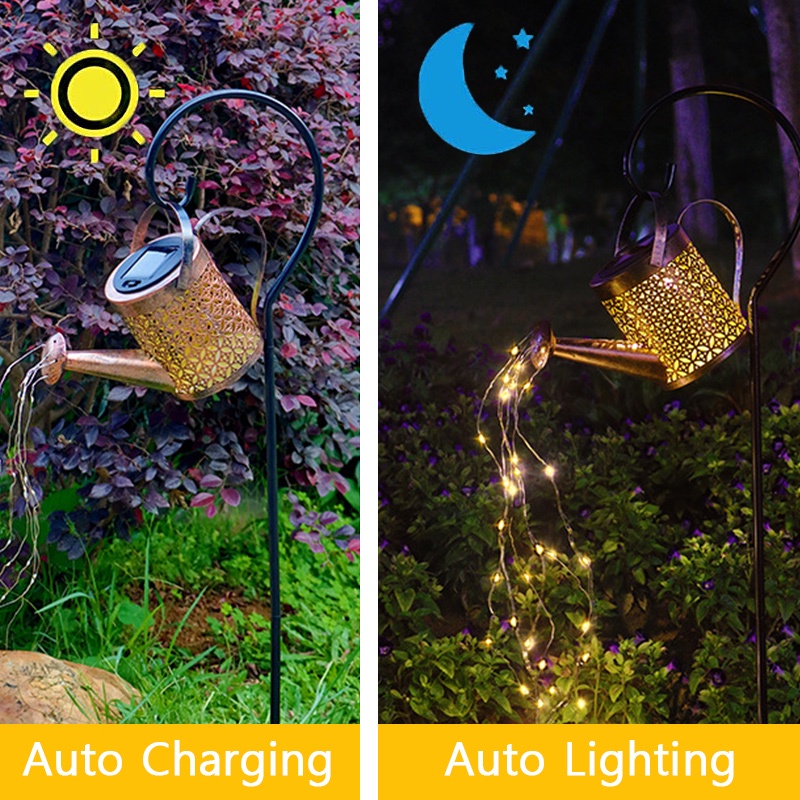 Đèn LED Năng Lượng Mặt Trời Hình Bình Nước Trang Trí Sân Vườn