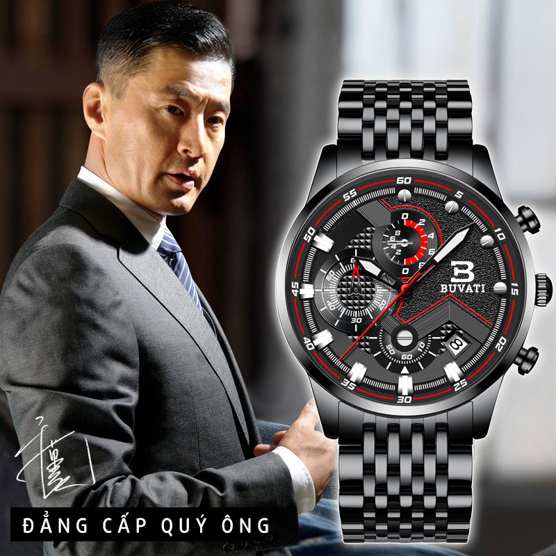 Đồng Hồ Nam BUVATI  6 KIM 3D - Thiết Kế Đậm Chất Anh Quốc - Máy Nhật Siêu Bền - Kính Chống Xước | BigBuy360 - bigbuy360.vn