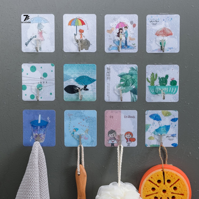 Móc treo đồ dán tường có giác hút tiện lợi cho nhà bếp