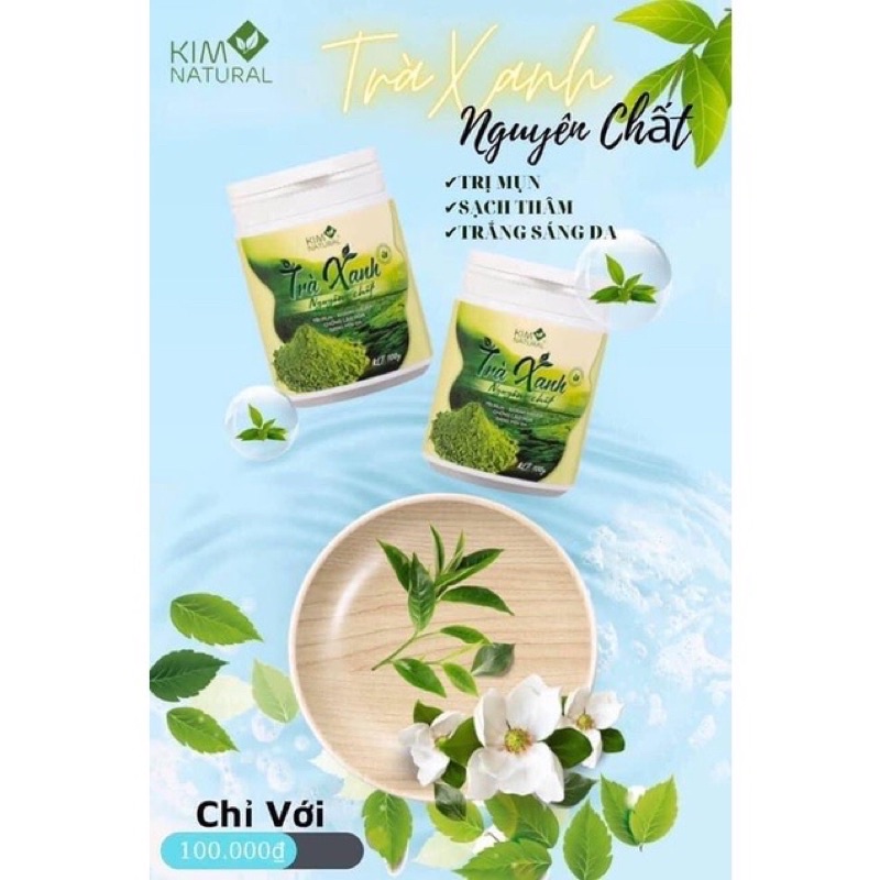 BỘT MẶT NẠ TRÀ XANH NGUYÊN CHẤT KIMNATURAL