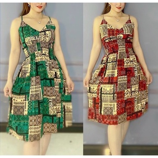 Đầm 2 dây ngắn Lanh Thái, nhiều màu, giá rẻ