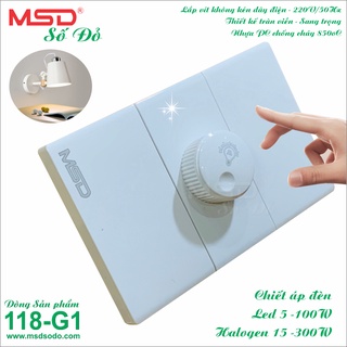 Dimmer đèn - chiết áp đèn - âm tường - 300W 118G1