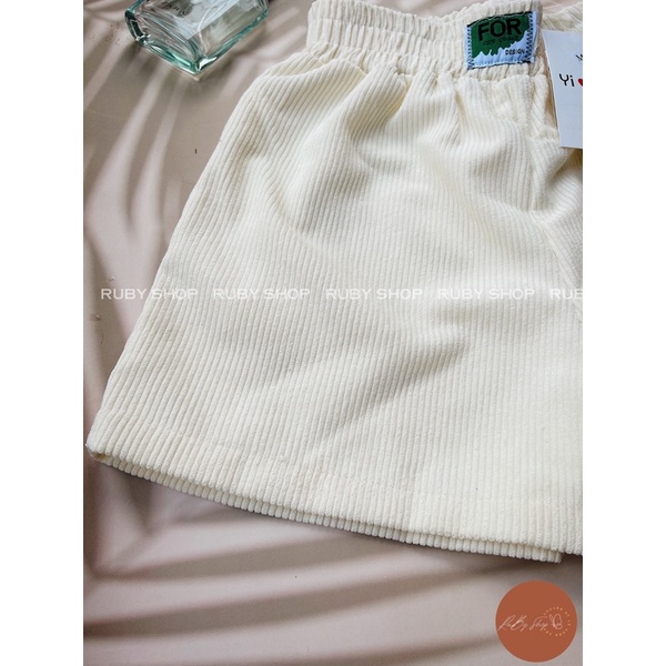 Quần Sooc Nhung Tăm ⚡️ Ảnh thật 100% ⚡️Chất Liệu Siêu Đẹp, Ống Rộng Lưng Cao , Lên Dáng Cực Xinh