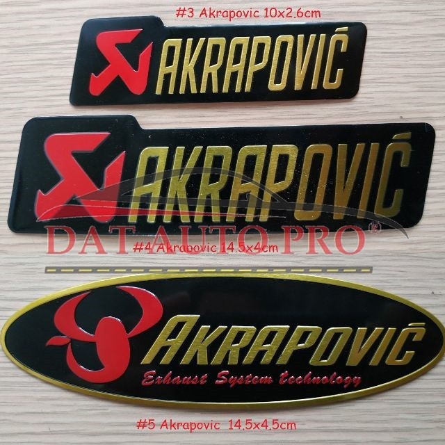 Tem nhôm dán Pô xe Akrapovic