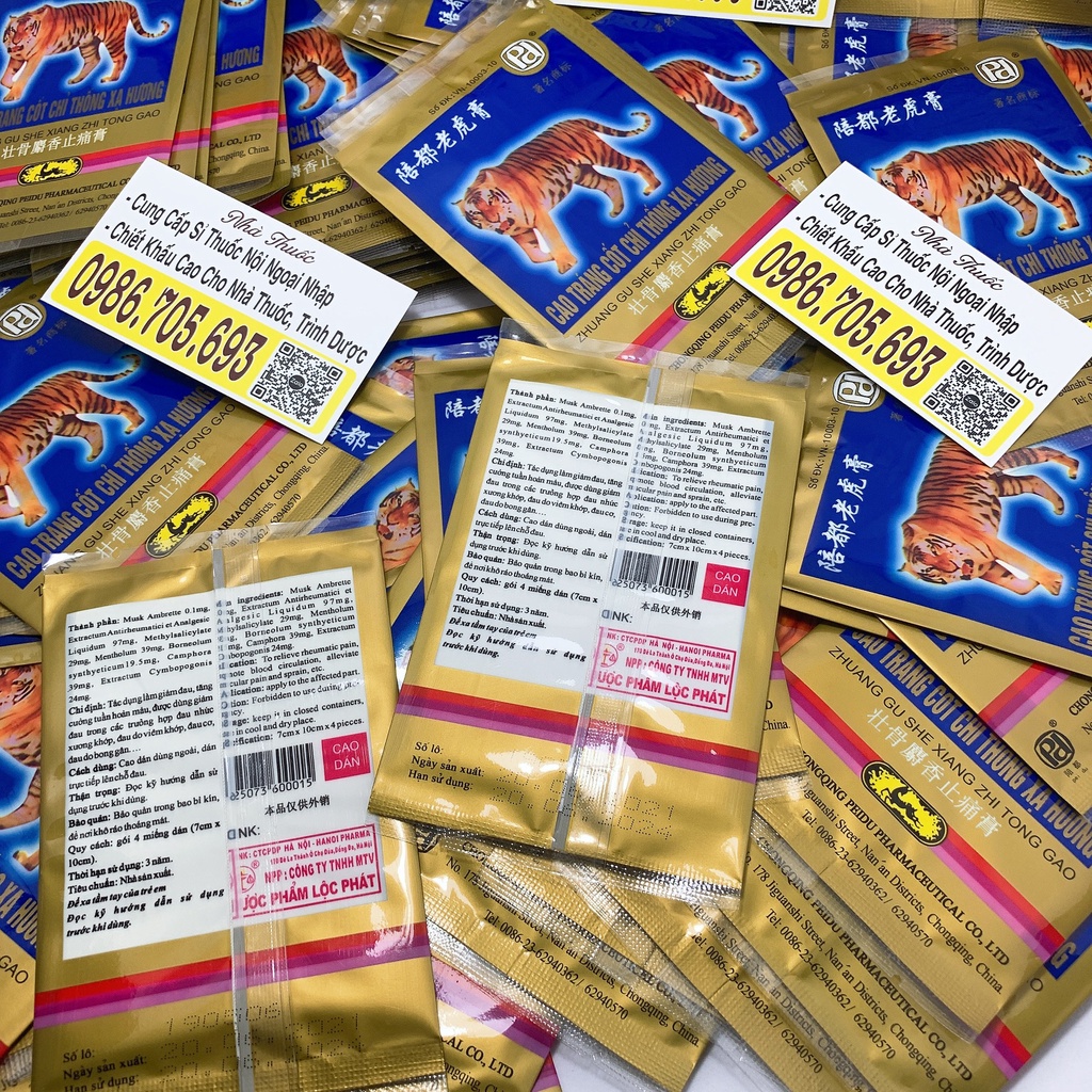 Cao dán nóng - Cao tráng cốt chỉ thống xạ hương