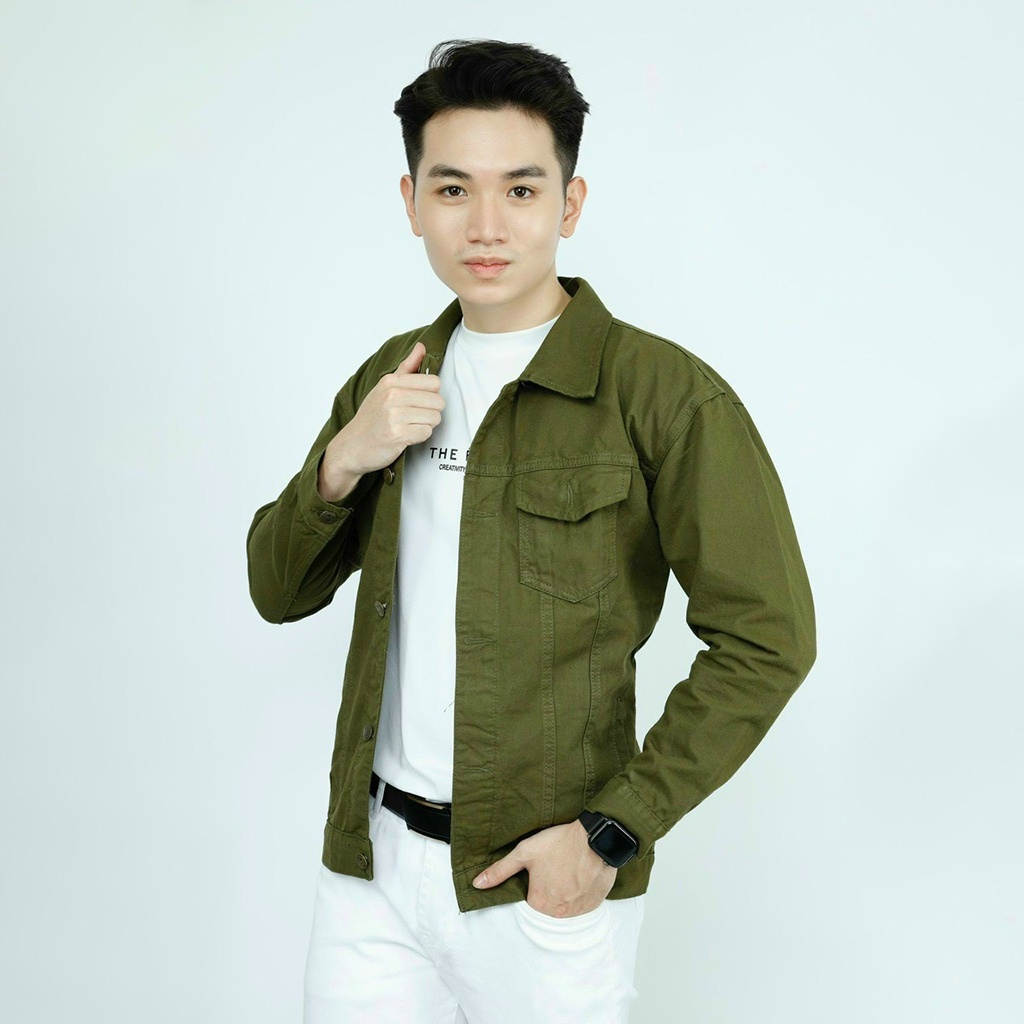 Áo Khoác Kaki Nam Nữ Unisex Trơn Basic Đẹp Phong Cách Hàn Quốc Ulzzang ANH DUY SHOP AK03