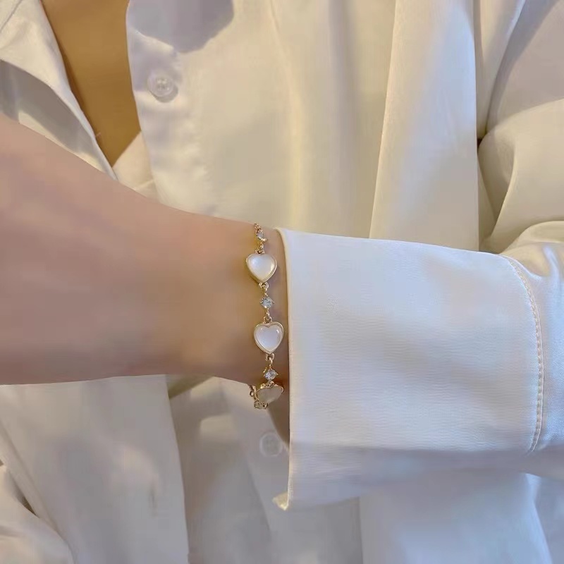 Vòng Tay Đính Đá Opal Thời Trang Hàn Quốc