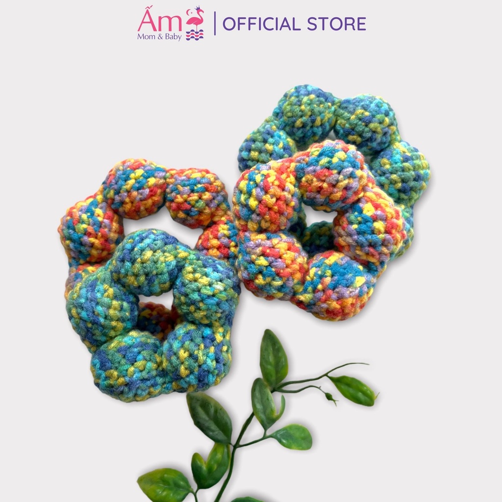 Xúc Xắc Lục Lạc Handmade Cho Bé Hỗ Trợ Phát Triển Trí Tuệ Ấm Baby Có Gắn Chuông Tạo Âm Thanh Vui Nhộn Ấm Gift Decor