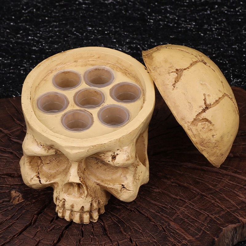 Giá Đỡ Mực Xăm 7 Lỗ Hình Đầu Lâu Độc Đáo