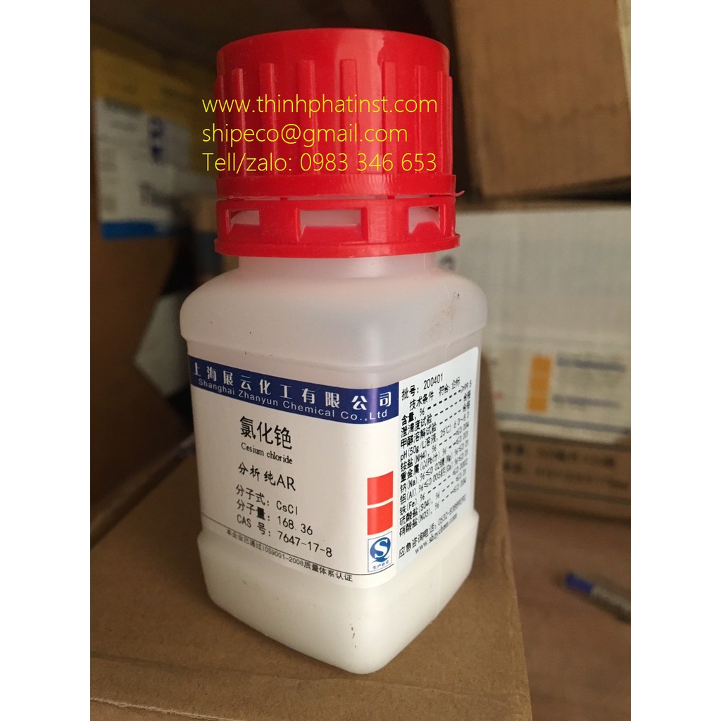 Tên hàng: Cesium Chloride  Mã: cas 7647-17-8   Công thức: CsCl