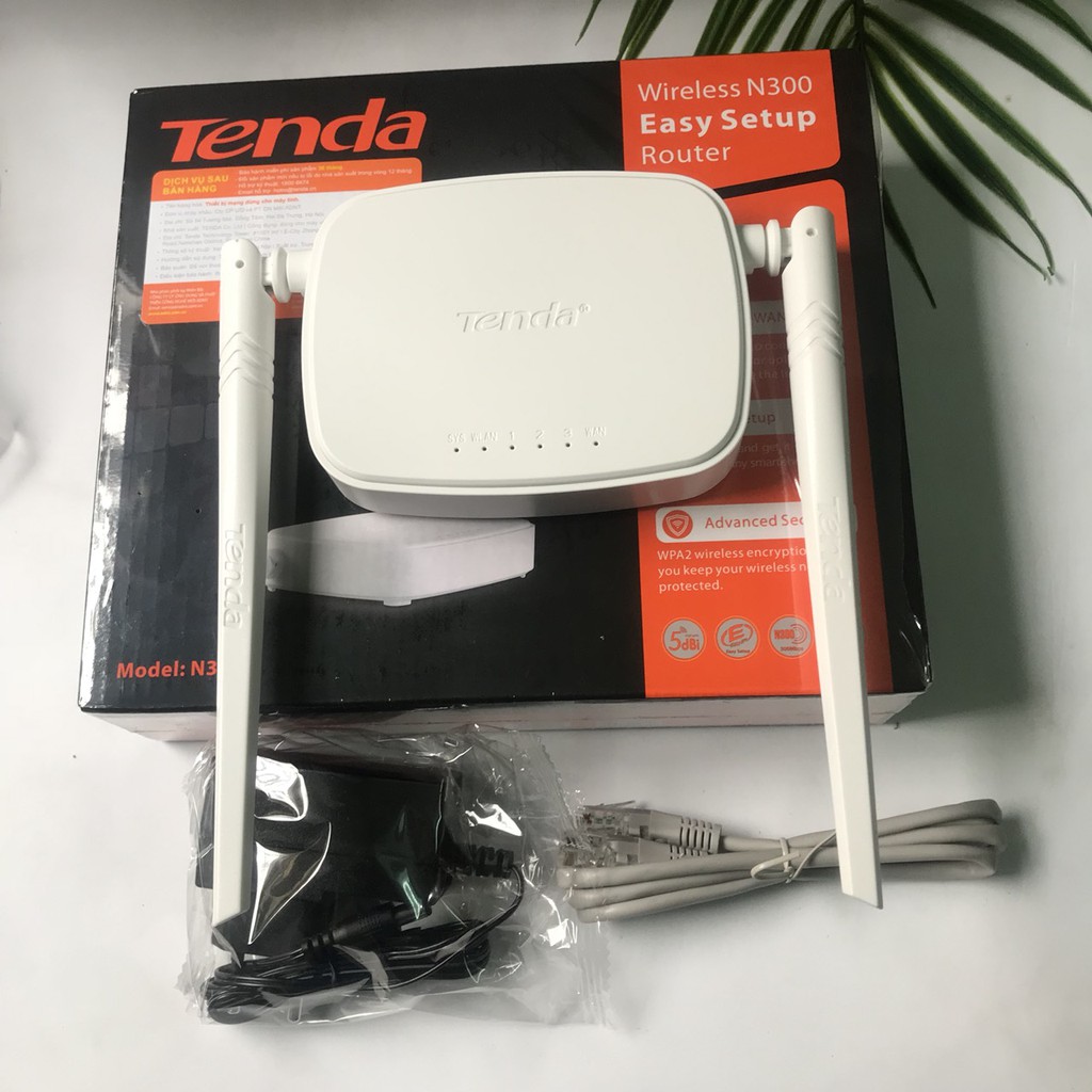 Bộ Phát 2 Râu WiFi Tenda N301- Chính hãng 300Mbps 2 râu