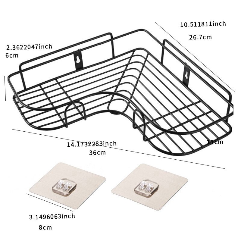 Kệ Góc Sắt Đa Năng Dán Tường Đê Đồ Tiện Dụng ( tuyển khách sỉ)