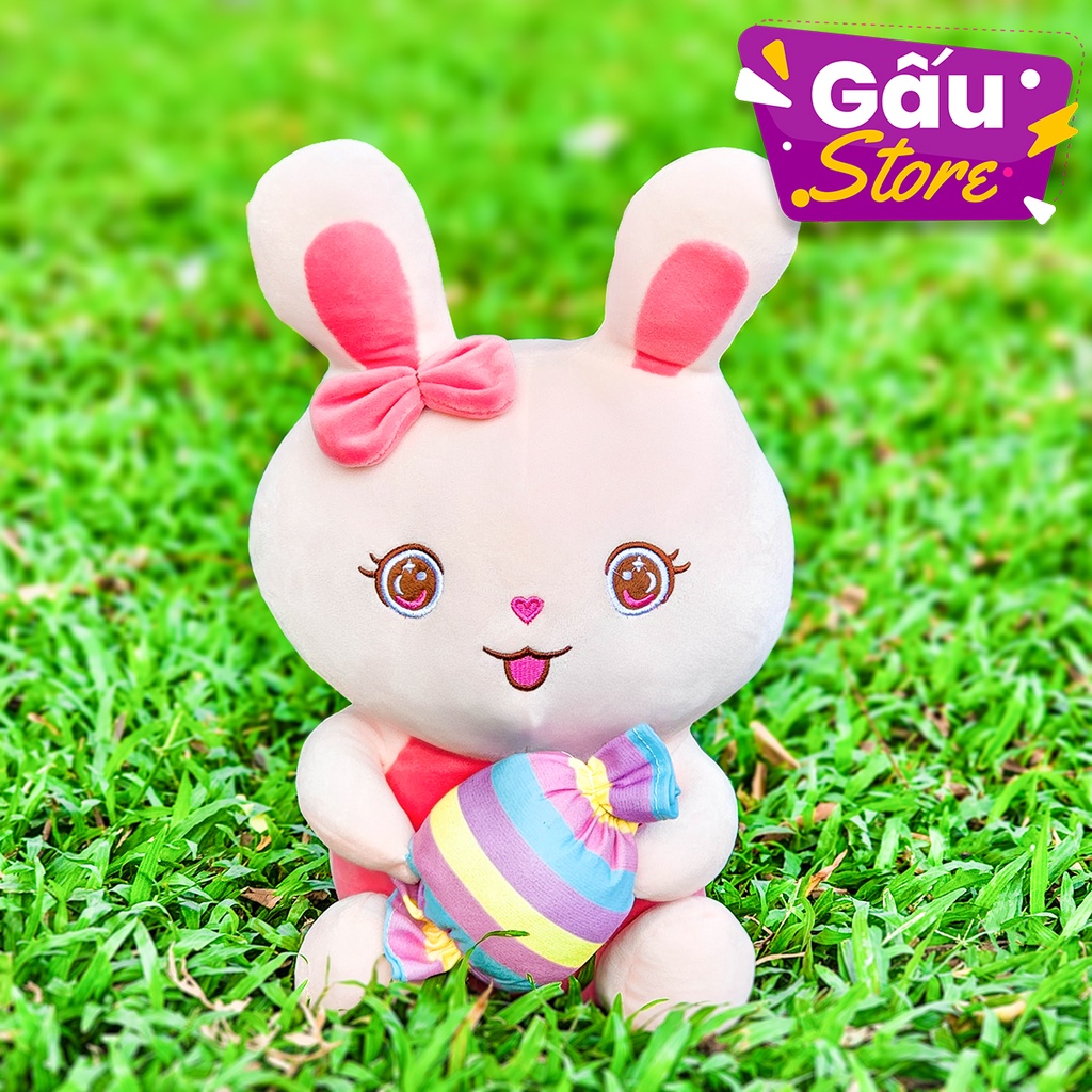 Gấu Bông Thỏ Ôm Kẹo cao cấp siêu mềm mịn