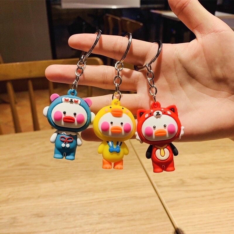 Móc Khoá Hình Vịt Cute Hot Trend Móc Treo Chìa Khoá Silicon Hoạt Hình - Phụ Kiện Balo Túi Xách