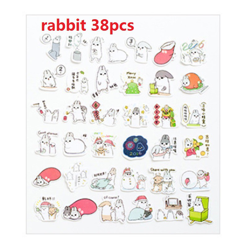 Bộ nhãn dán họa tiết hoạt hình đáng yêu chống thấm nước