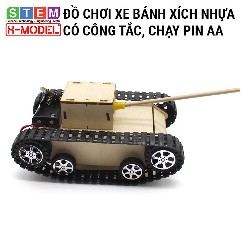Đồ chơi thông minh, sáng tạo STEM xe đồ chơi bánh xích truyền động bánh xe X-MODEL ST13 cho bé, [Giáo dục STEM, STEAM]