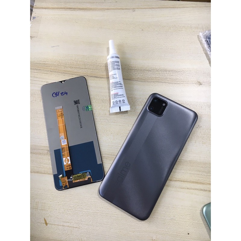 Combo Bộ Vỏ Sườn + Màn Hình Realme C11 Zin Hàng Cao Cấp Tặng 1 Tuýp Keo B-7000