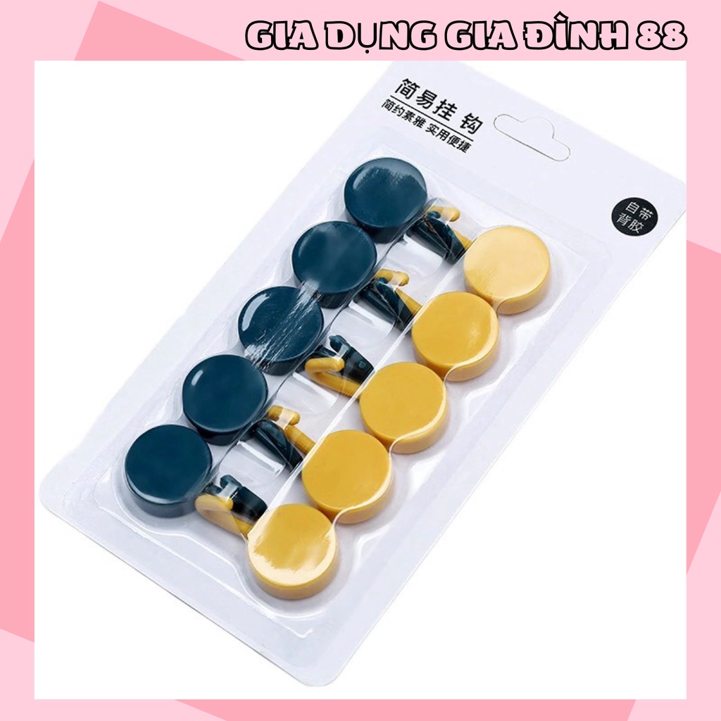 ⚡Combo 10⚡ Móc Tròn Decor Dán Tường Nhiều Màu Sắc Siêu Dễ Thương 88253