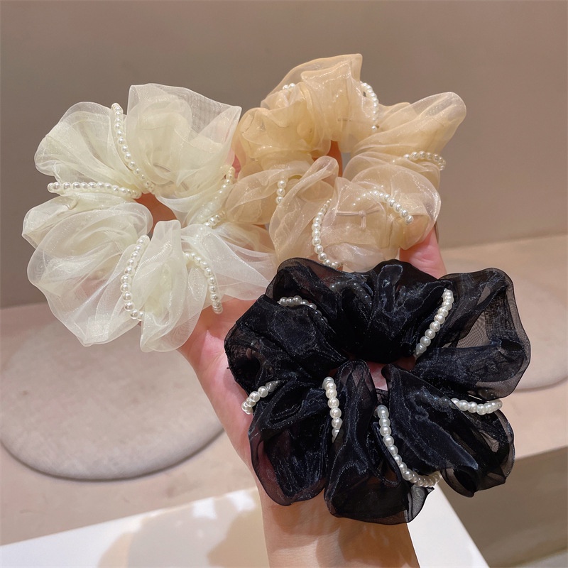 Dây Cột Tóc Vải organza Phong Cách Hàn Quốc Dễ Thương Cho Nữ