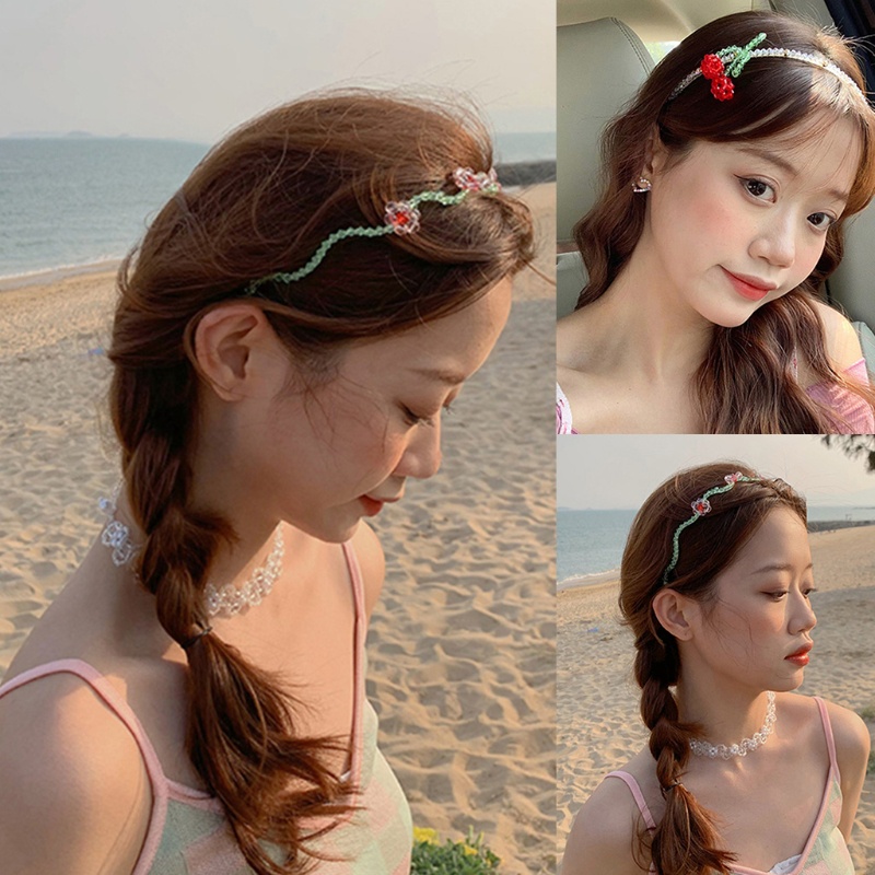 Cài Tóc Hình Hoa Và Quả Cherry Đính Đá Pha Lê Thanh Lịch Thời Trang