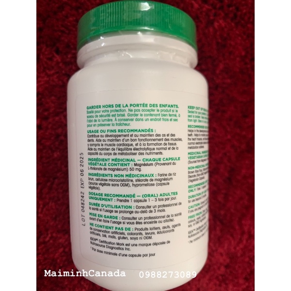Viên uống Organika Magnesium L-Threonate 90 viên; Date 2026