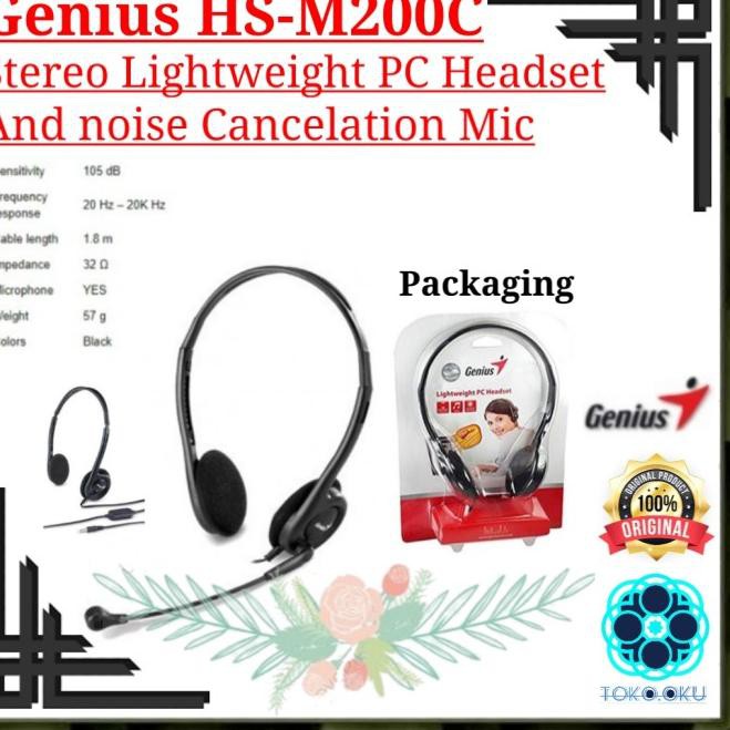 Tai Nghe Nhét Tai Genius Hs M200C Siêu Nhẹ Kèm Mic Ayo Diorder