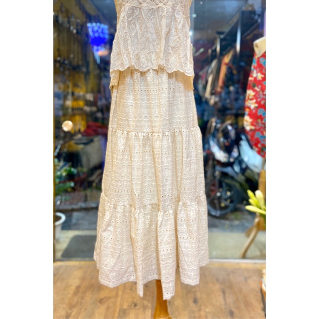 Chân váy thô ren boho