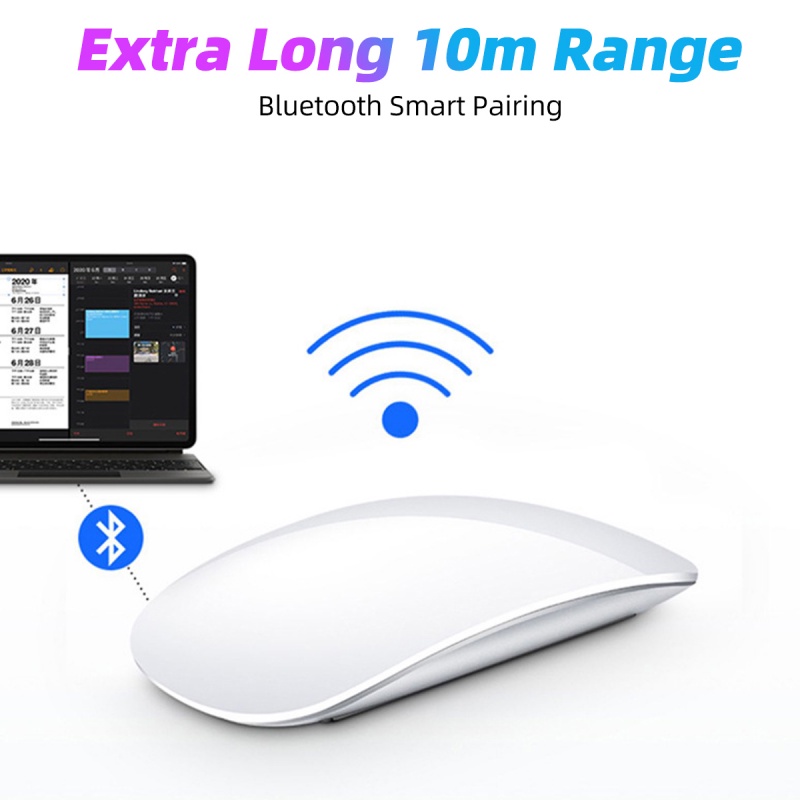 Chuột bluetooth HdoorLink không dây siêu mỏng có thể sạc lại thích hợp cho MacBook Air Mac Pro 2.4G
