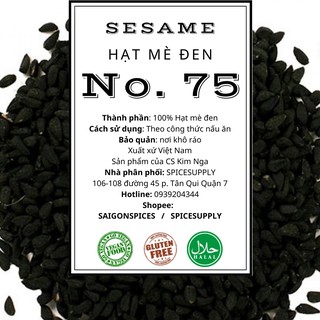 MUA 1 TẶNG 100g diêm mạch | 500g Black Sesame - Hạt Mè Đen