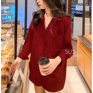 ÁO SƠ MI ĐỎ CHẤT ĐŨI CAO CẤP