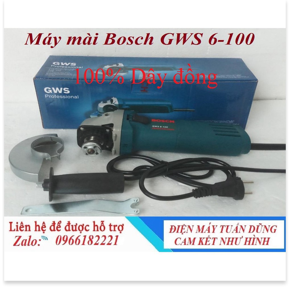 Máy cắt cầm tay Bosch gws 6-100, 100% dây đồng