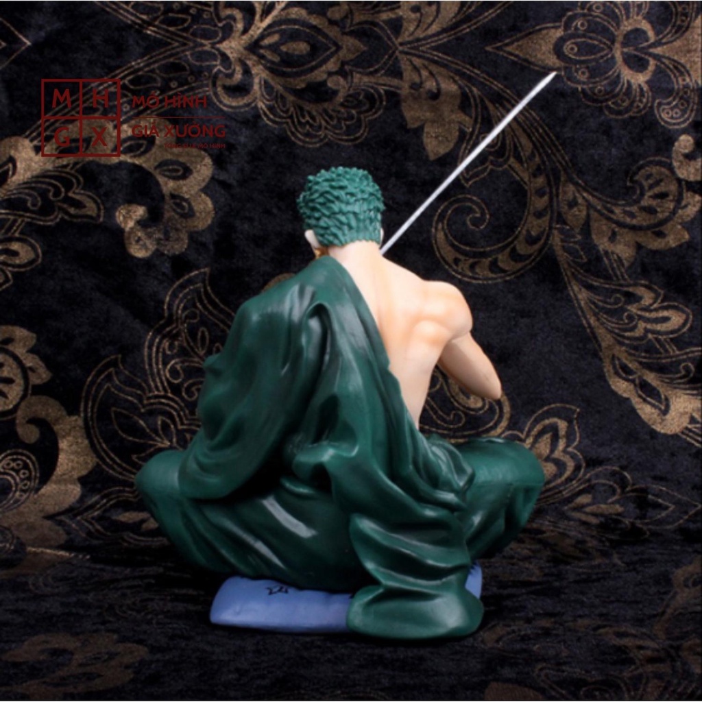 Mô hình One Piece Zoro POP ngồi lau kiếm cao 15cm , figure mô hình one piece giá xưởng