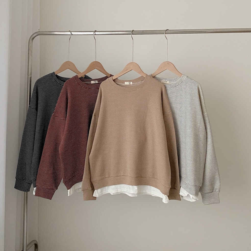 Áo nỉ kẻ pha gấu trắng 009 - Freesize	(1235) | BigBuy360 - bigbuy360.vn