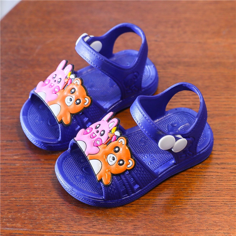 Giày Sandal Bằng Nhựa Đế Mềm Chống Trượt Dành Cho Bé 0-1-2-3 Tuổi