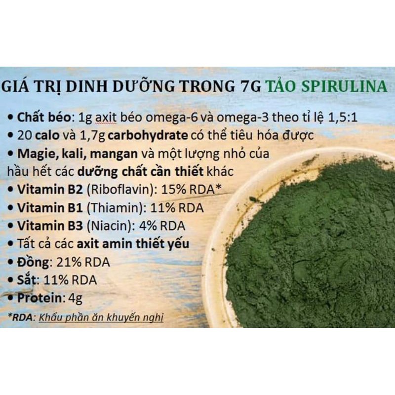 [Mẫu mới] Hộp 2200 viên - Tảo xoắn Spirulina Nhật Bản