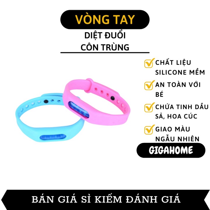 Thiết bị đuổi côn trùng  GIÁ VỐN]  Vòng tay tinh dầu đuổi muỗi loại mới, vòng không ngấm nước nên dùng được mọi lúc 85