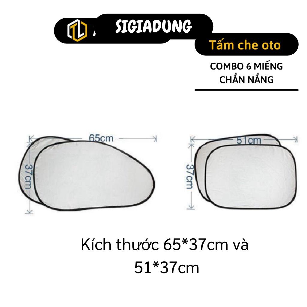 GIÁ SỈ Bộ 6 tấm che nắng cho ô tô, Bạt che nắng xe hơi 5401