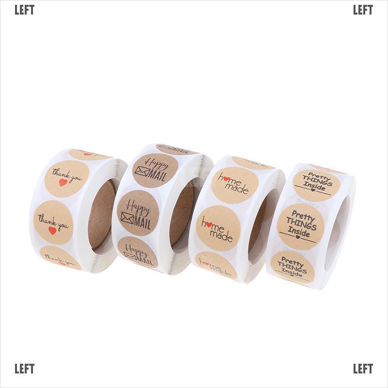 Set 500 Miếng Dán 1 inch In Chữ Thank You Xinh Xắn