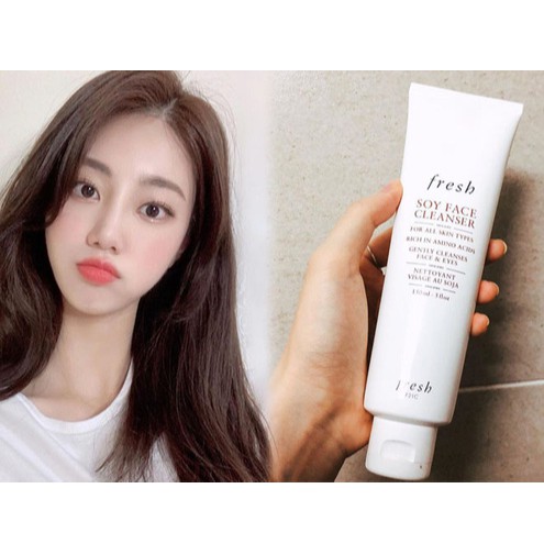 [ shop mới ưu đãi ] (150ml) Sữa Rửa Mặt Fresh Soy Face Cleanser. Làm mềm và giúp da có vẻ ngoài bóng khoẻ