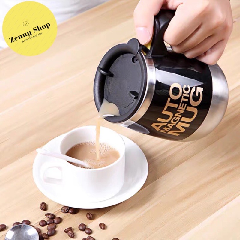 Cốc pha cà phê tự khuấy cốc cafe lùn lốc xoáy thông minh zennyshop - Z32