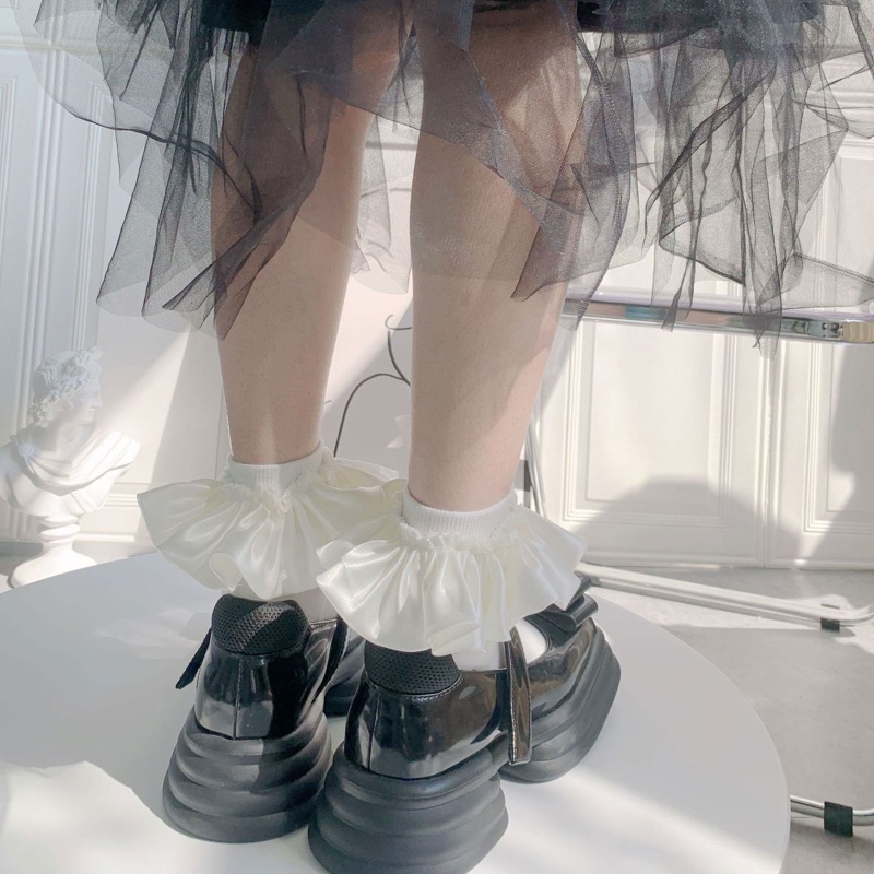 Xixi Tất Chân Nhún Bèo Phong Cách Công Chúa Dễ Thương Cho Nữ