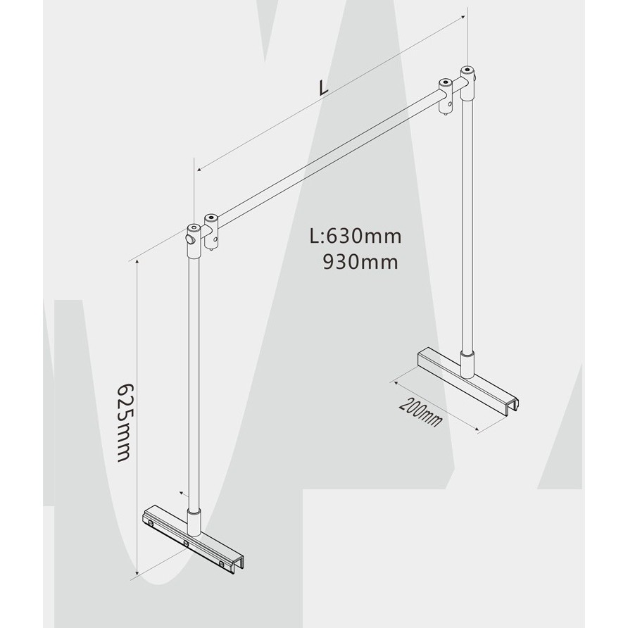 Giá treo đèn cho bể 60cm-90cm (WYIN) - Giá treo đèn hợp kim - Gác đèn