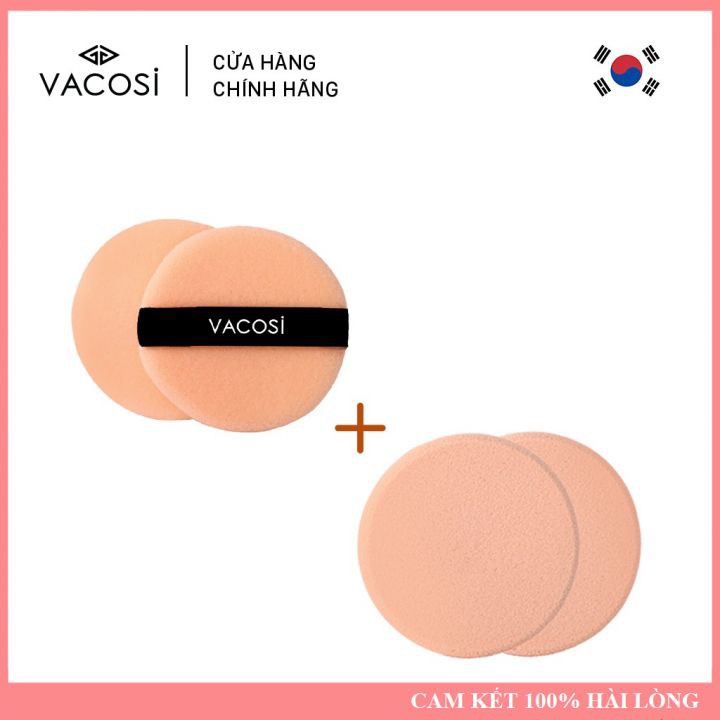 Combo 2 Bịch Bông phấn Khô Tròn Nhỏ Vacos (BỊCH 2 CÁI ) BP01, BP03 Tiện Lợi, Nhỏ Gọn