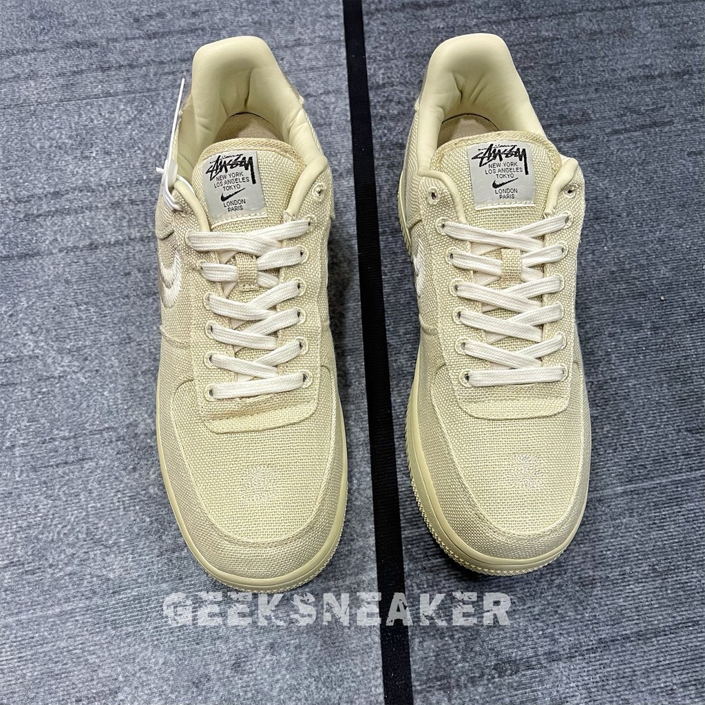 [GeekSneaker] Giày Sneaker - Air Force 1 x Stussy Fossil Stone | BigBuy360 - bigbuy360.vn